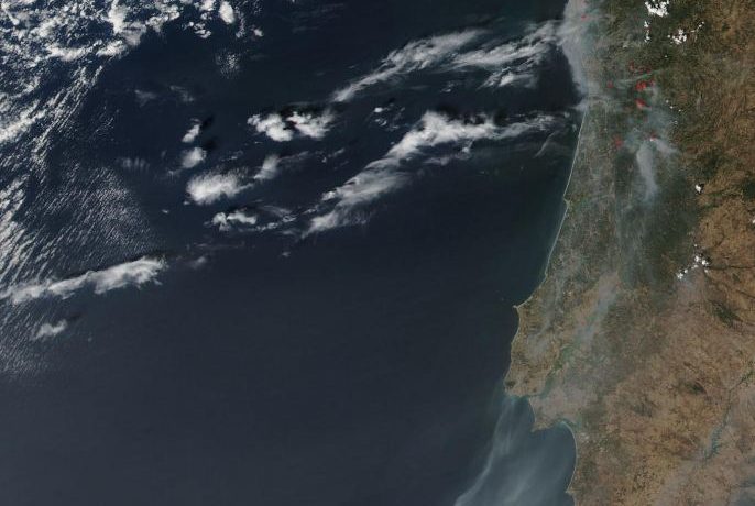 Fogos e tempo quente sobre Portugal continental e arquipélago da Madeira entre os dias 5 e 10 de agosto 2016