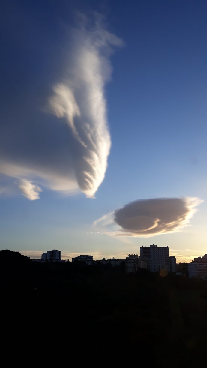 Formação de nuvens espiraladas